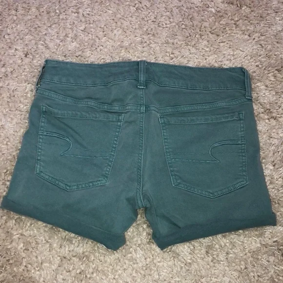 American Eagle Teal Jean Shorts - Picture 2 of 5